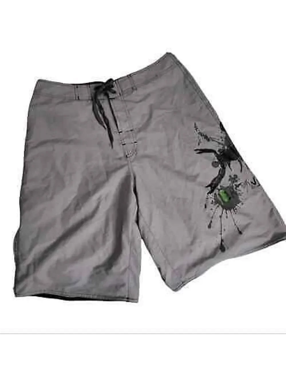 Men’s Light Gray Surf Shorts First Wave Size 32 | Beach & Swim Trunks